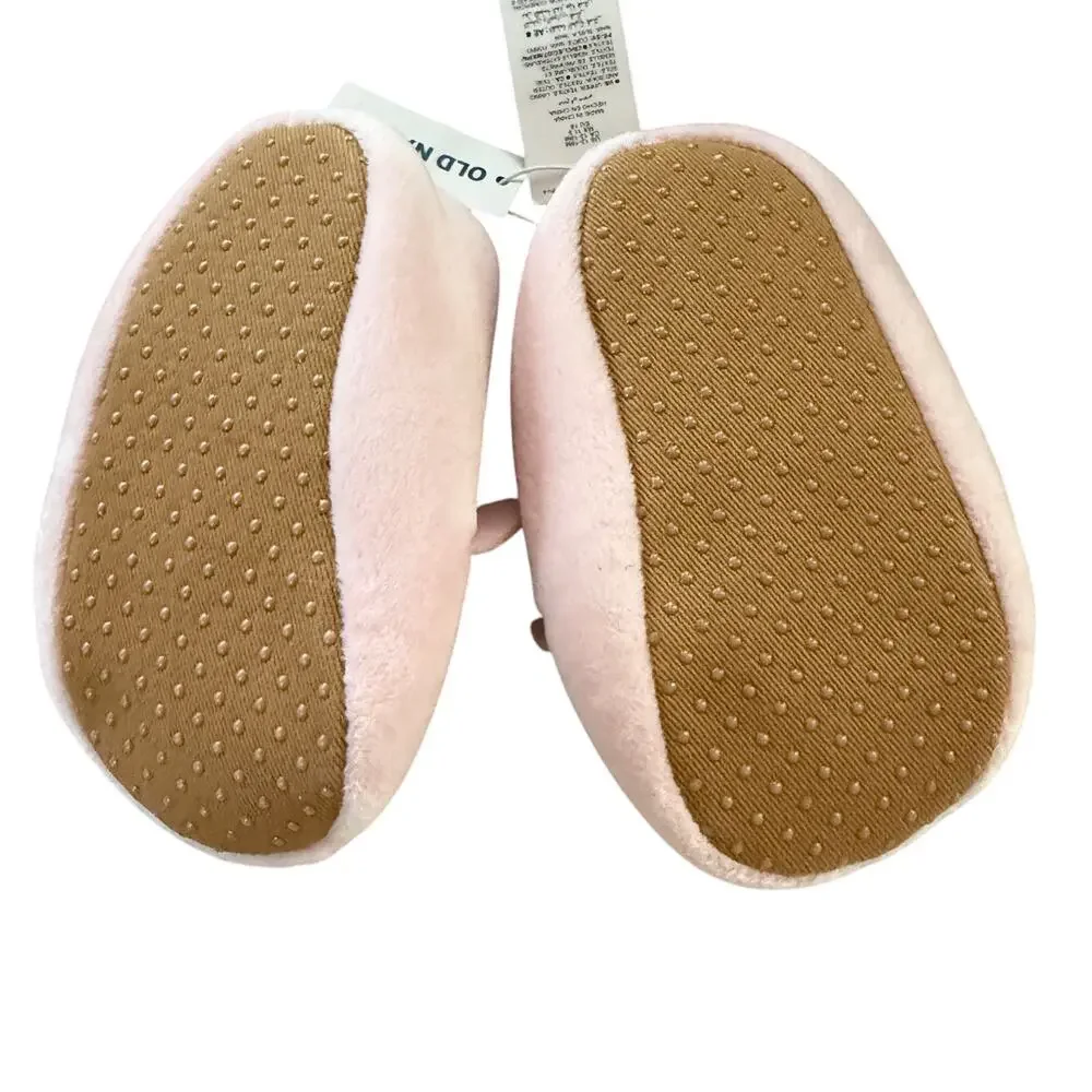 Old Navy Unisex Pale Pink Fleece Bootie Baby 12-18 Months